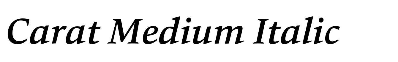 Carat Medium Italic